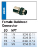 FEMALE BULKEAD D1/8" THREAD 1/