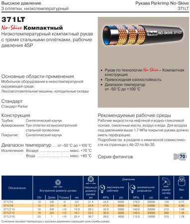 Рукав высокого давления EN856-4SP DN12