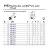 SS STEEL MALE 1/2"BSPP TEE POL
