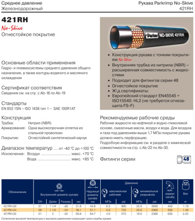 Рукав высокого давления EN 853 1SN DN50