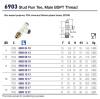 FDA NICKEL MALE 1/2"BSPT TEE P